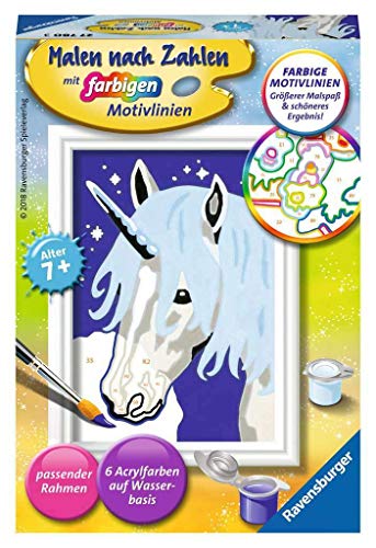 Ravensburger Malen nach Zahlen 27780 - Einhorn im Zauberwald - Für Kinder ab 7 Jahren von Ravensburger