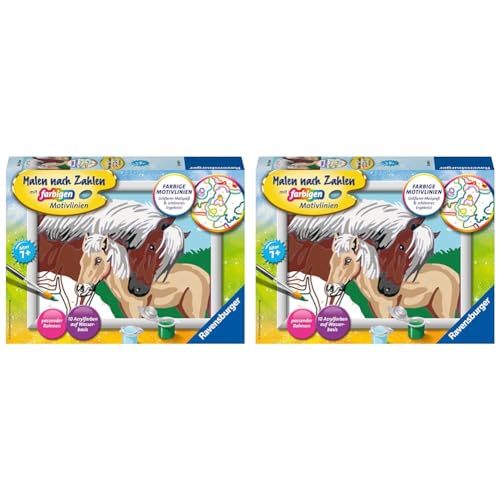 Ravensburger Malen nach Zahlen 28469 - Liebvolle Stute Kinder ab 7 Jahren (Packung mit 2) von Ravensburger