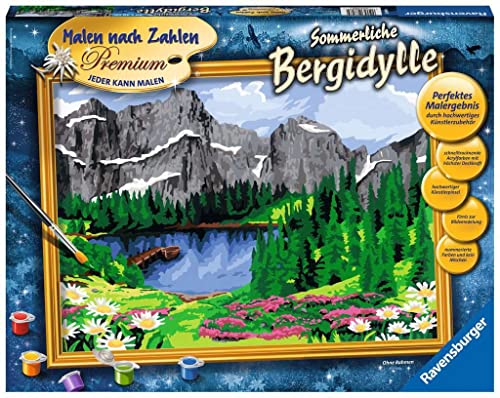 Ravensburger Malen nach Zahlen 28898 - Sommerliche Bergidylle - Für Erwachsene und Kinder ab 14 Jahren von Ravensburger