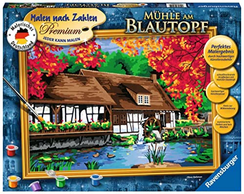 Ravensburger Malen nach Zahlen 28905 - Mühle am Blautopf - Für Erwachsene und Kinder ab 14 Jahren Mittel von Ravensburger