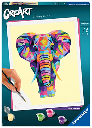 Ravensburger CreArt - Malen nach Zahlen 28995 Funky Elephant ab 12 Jahren von Ravensburger