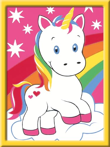 Ravensburger CreArt 29603 - Süßes Einhorn - Malen nach Zahlen Einhorn für Kinder ab 7 Jahre von Ravensburger