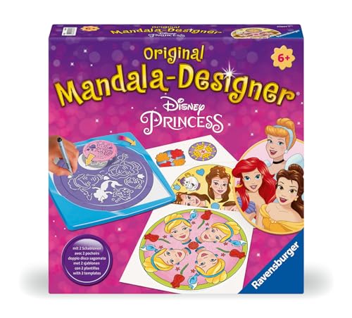 Ravensburger Mandala Designer Disney Princess 23847, Zeichnen Lernen für Kinder ab 6 Jahren, Zeichen-Set mit Mandala-Schablonen für farbenfrohe Mandalas von Ravensburger