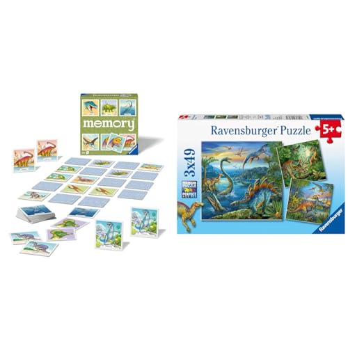 Ravensburger Memory® Dinosaurier - 20924 - der Spieleklassiker für Dino-Fans & Kinderpuzzle - 09317 Faszination Dinosaurier von Ravensburger