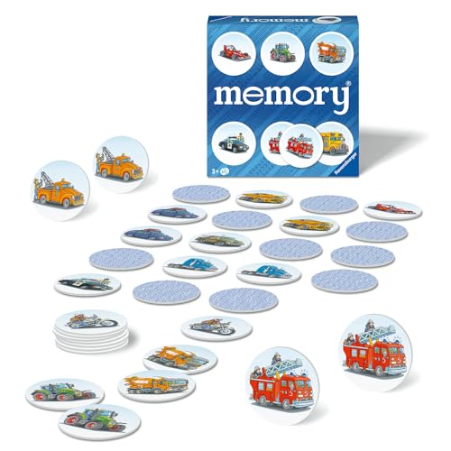 Ravensburger - Memory® Fahrzeugversion, 64 Karten, Brettspiel, 3+ Jahre von Ravensburger