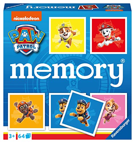 Ravensburger - 20887 - Paw Patrol Memory, der Spieleklassiker für alle Fans der TV-Serie Paw Patrol, Spiel b 3 Jahren, Merkspiel für 2-8 Spieler - Ostergeschenke für Kinder von Ravensburger