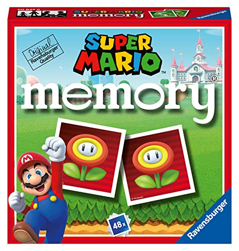 Ravensburger - Memory Super Mario Brettspiel, Memory Spiel für Kinder 3 Jahre oder mehr, 48 Karten, 2 bis 6 Spieler, italienische Version von Ravensburger