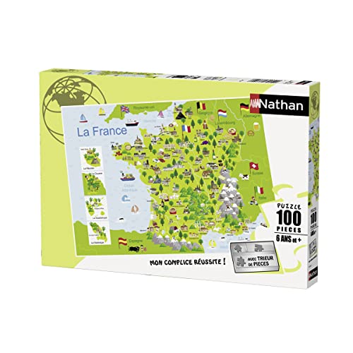 Ravensburger Nathan - 86732 - Puzzle - Karte Frankreich - 100 Teile von Ravensburger