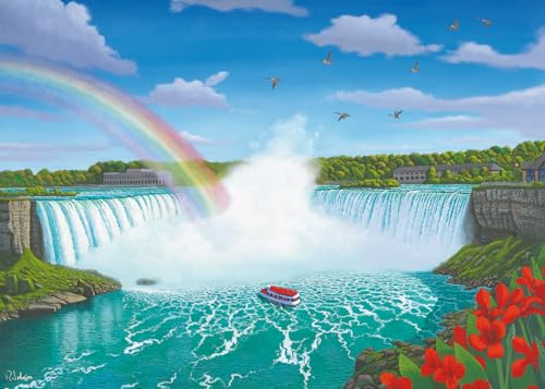 Ravensburger Niagarafälle Puzzle mit 1000 Teilen | Faszinierende Wasserfall-Ansichten | Nahtlose Teile-Passform | Premium-Konstruktion von Ravensburger