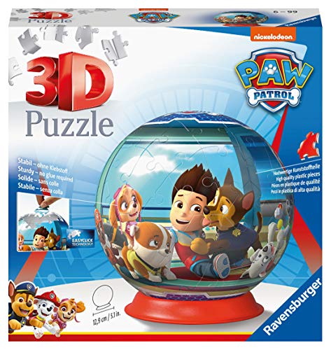 Ravensburger 3D Puzzle 12186 - Puzzle-Ball Paw Patrol - Puzzleball aus dreidimensionalen Puzzleteilen -Geschenkidee für Kinder ab 6 Jahren von Ravensburger