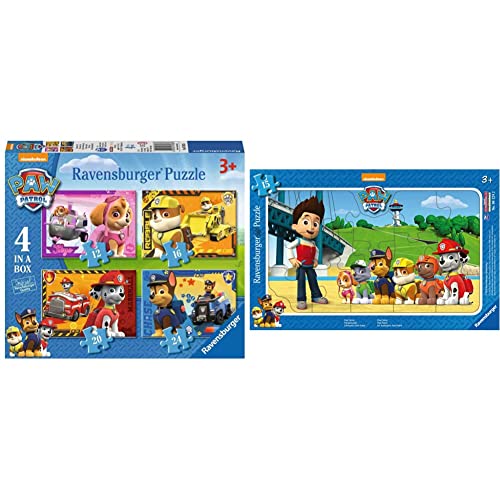 Ravensburger Paw Patrol 7033, Mehrfarbig & Kinderpuzzle - 06124 Paw Patrol - Rahmenpuzzle für Kinder ab 3 Jahren, mit 15 Teilen von Ravensburger