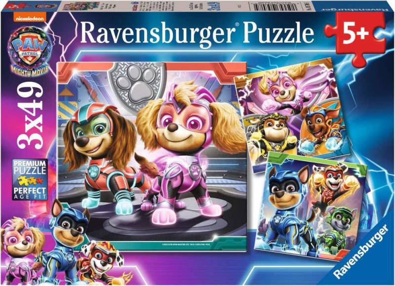 Ravensburger Paw Patrol The Mighty Movie Puzzles 3x49 Teile von Ravensburger