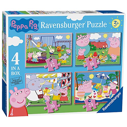 Ravensburger Peppa Wutz Puzzle für Kinder ab 3 Jahren, 10,2 cm (12, 16, 20, 24 Teile) von Ravensburger