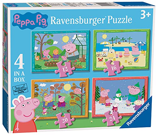 Ravensburger Peppa Pig Four Seasons Puzzle für Kinder ab 3 Jahren (12, 16, 20, 24 Teile) von Ravensburger