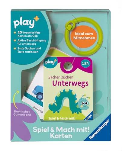 Ravensburger Play+ Spiel und Mach mit! Karten: Sachen suchen: unterwegs - Activity Karten für Kleinkinder ab 18 Monaten, Spielzeug ab 18 Monaten, Lernspielzeug - Play Plus - 12034054 von Ravensburger