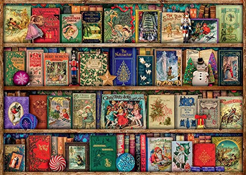 Ravensburger 19801 Weihnachten The Christmas Library Puzzle 1000 Teile, Mehrfarbig von Ravensburger