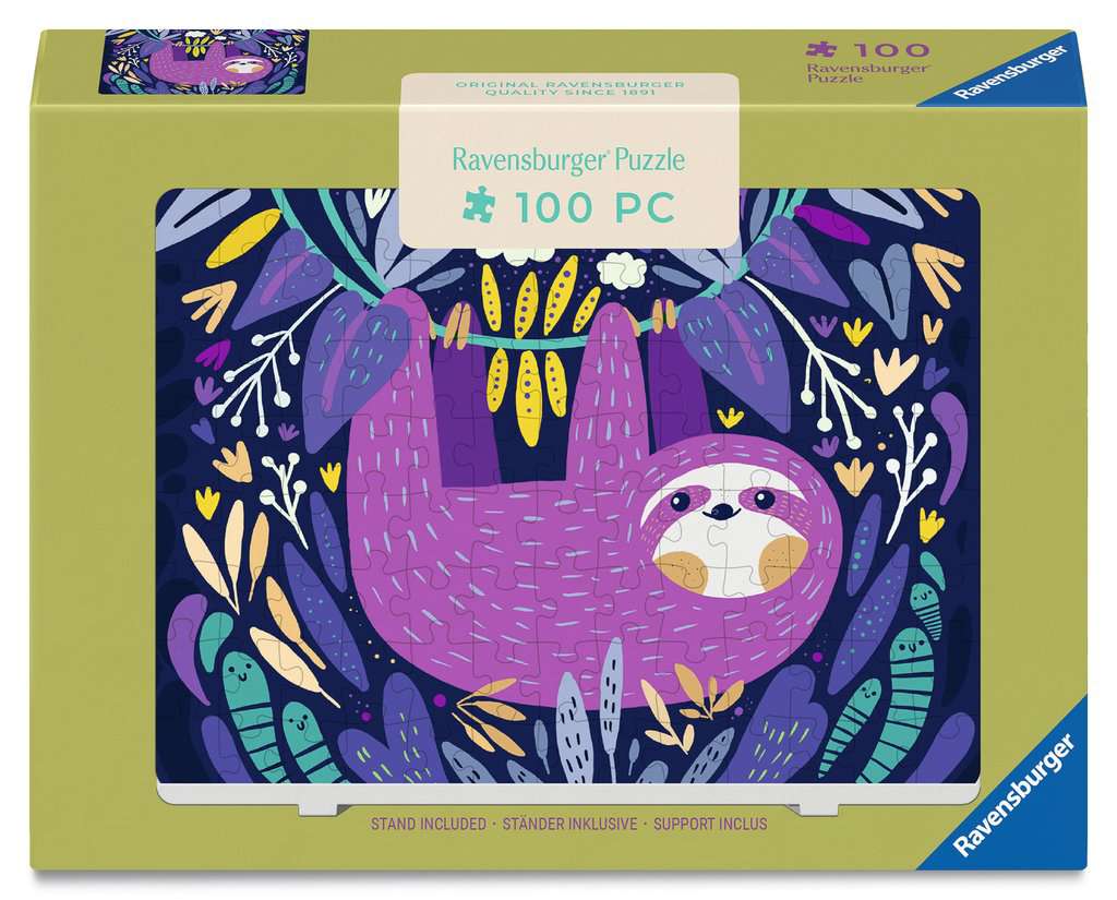 Ravensburger Puzzle 100 Teile Minipuzzle - Lächelndes lila Faultier - Ravensburger Puzzle 100 Teile Minipuzzle - Lächelndes lila Faultier - von Ravensburger