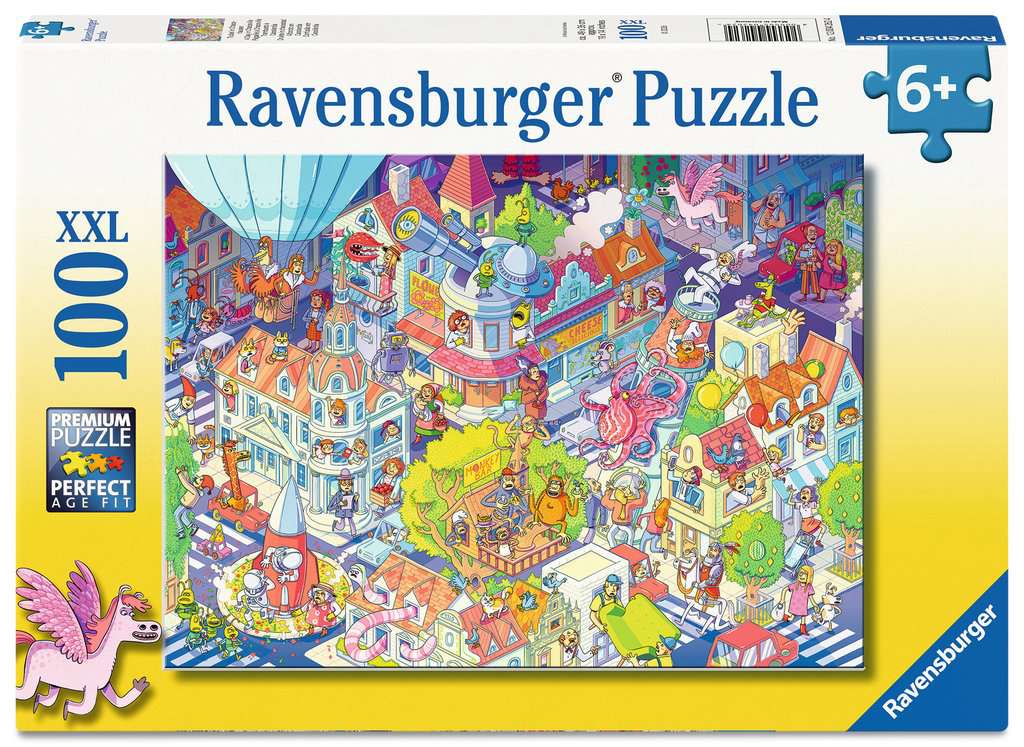 Ravensburger Puzzle 100 Teile XXL - Trubel in Chaoshausen - Ravensburger Puzzle 100 Teile XXL - Trubel in Chaoshausen - von Ravensburger