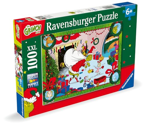 Ravensburger - Puzzle 100 Teile XXL der Grinch, Geschenkidee für Kinder ab 6 Jahren, pädagogisches und stimulierendes Spiel von Ravensburger