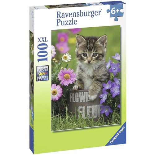 Ravensburger Puzzle – 10847 – Kätzchen unter den Blumen – 100 Stück von Ravensburger