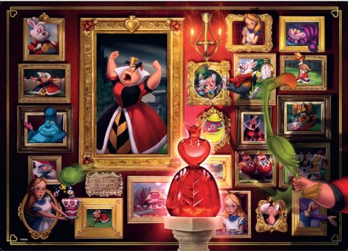 Ravensburger Puzzle 1000 Teile 12000038 - Disney Villainous Herzkönigin - Die beliebten Charaktere aus Alice im Wunderland als Puzzle für Erwachsene und Kinder ab 14 Jahren von Ravensburger