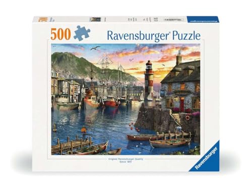 Ravensburger Puzzle 12000212 - Morgens am Hafen - 500 Teile Puzzle für Erwachsene und Kinder ab 10 Jahren von Ravensburger