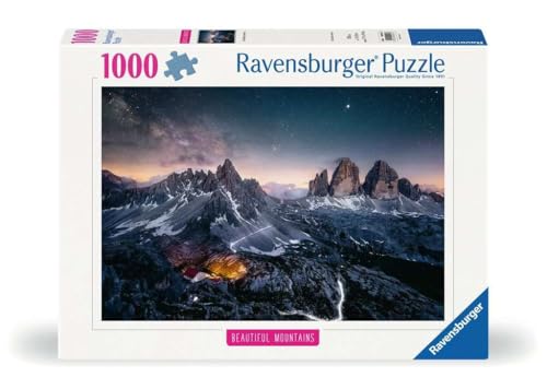 Ravensburger Puzzle 12000256 - DREI Zinnen, Dolomiten - 1000 Teile Puzzle, Beautiful Mountains Kollektion, für Erwachsene und Kinder ab 14 Jahren von Ravensburger