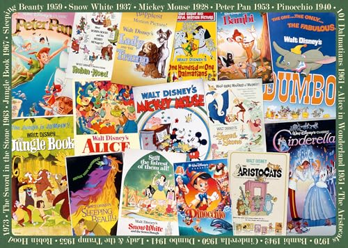 Ravensburger Puzzle 12000689 - Disney Vintage Movie Poster - 1000 Teile Puzzle für Erwachsene und Kinder ab 14 Jahren, Disney Puzzle, Disney Geschenke von Ravensburger