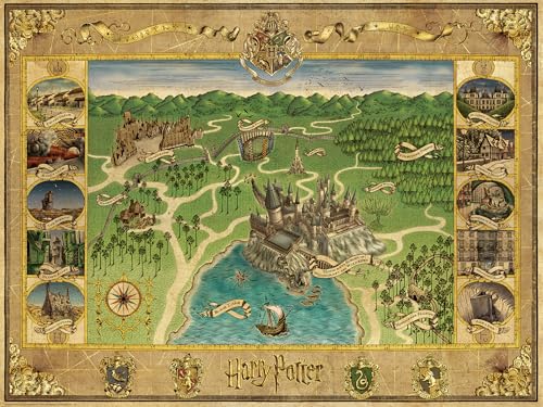 Ravensburger Puzzle 12000720 - Hogwarts Karte - 1500 Teile Puzzle für Erwachsene und Kinder ab 14 Jahren, Harry Potter Puzzle, Harry Potter Geschenke von Ravensburger