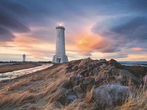 Ravensburger Puzzle 12000732 - Magische Stimmung über dem Leuchtturm von Akranes, Island - 1500 Teile Puzzle für Erwachsene und Kinder ab 14 Jahren, Puzzle mit Island-Motiv von Ravensburger