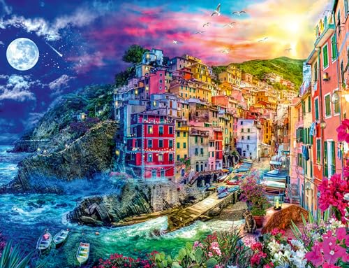 Ravensburger Puzzle 12000803 - Farbenfrohe Cinque Terre - 2000 Teile Puzzle für Erwachsene und Kinder ab 14 Jahren, Puzzle mit Italien-Motiv, Verschiedene Farben von Ravensburger