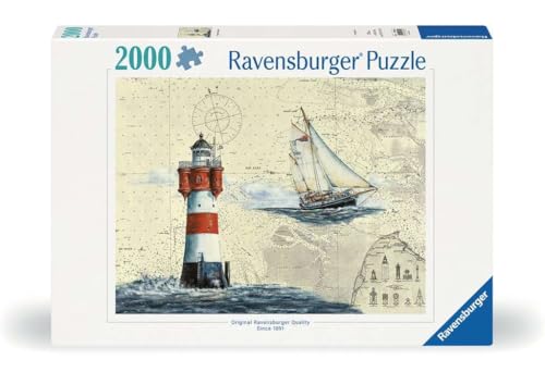 Ravensburger Puzzle 12000804 - Romantischer Leuchtturm - 2000 Teile Puzzle für Erwachsene und Kinder ab 14 Jahren, Leuchtturm-Puzzle von Ravensburger