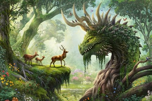 Ravensburger Puzzle 12000808 - Der Walddrache erwacht - 3000 Teile Puzzle für Erwachsene ab 14 Jahren von Ravensburger