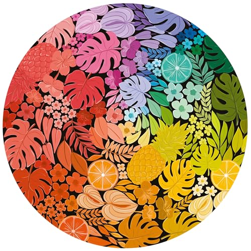 Ravensburger Puzzle 12000821 - Circle of Colors, Tropical - 500 Teile Puzzle für Erwachsene und Kinder ab 12 Jahren, Rundes Puzzle von Ravensburger