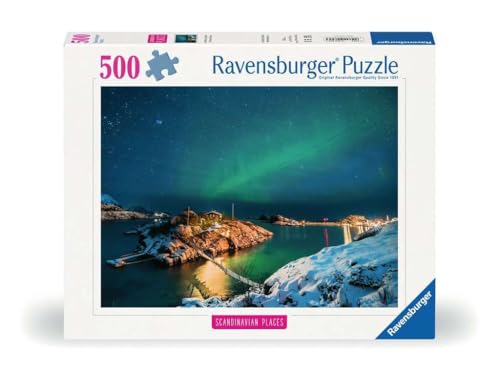 Ravensburger Puzzle 12000845 - Scandinavian Places, Nordlichter in Tromsø, Norwegen - 500 Teile Puzzle für Erwachsene und Kinder ab 12 Jahren, Puzzle mit Norwegen-Motiv von Ravensburger