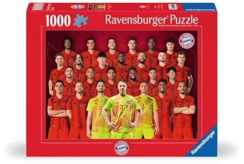 Ravensburger Puzzle 12001221 - FC Bayern München Saison 2024/25 - 1000 Teile Puzzle für Erwachsene und Kinder ab 14 Jahren, Fußball Puzzle, Fußball Geschenke von Ravensburger