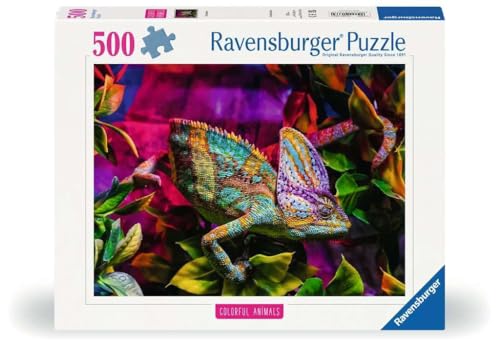 Ravensburger Puzzle 12001333, Colorful Animals - Chamäleon - 500 Teile Puzzle für Erwachsene und Kinder ab 12 Jahren von Ravensburger