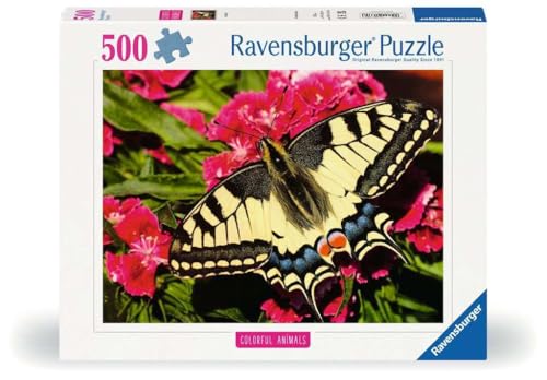 Ravensburger Puzzle 12001335, Colorful Animals - Schmetterling - 500 Teile Puzzle für Erwachsene und Kinder ab 12 Jahren von Ravensburger