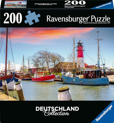 Ravensburger Puzzle 12001476 - Der Hafen von Büsum - Deutschland Collection - 300 Teile Puzzle für Erwachsene ab 14 Jahren, Deutschland-Puzzle von Ravensburger