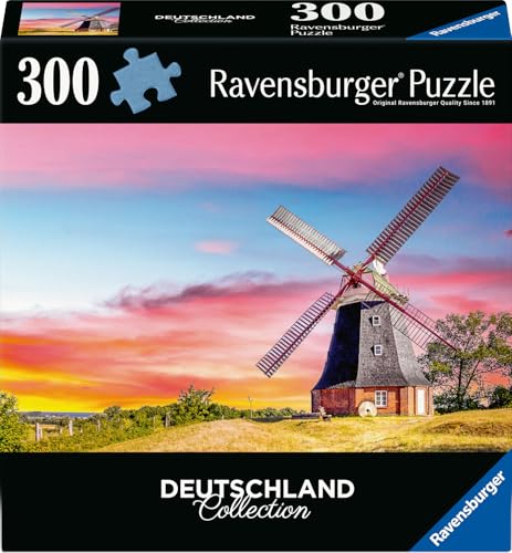 Ravensburger Puzzle 12001478 - Die Windmühle von Klütz - 300 Teile Puzzle Deutschland Collection für Erwachsene ab 14 Jahren von Ravensburger