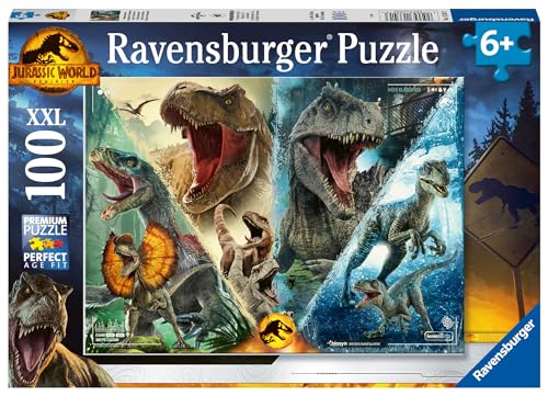 Ravensburger Puzzle 13341 - Dinosaurierarten - 100 Teile XXL Jurassic World Dominion Puzzle für Kinder ab 6 Jahren von Ravensburger