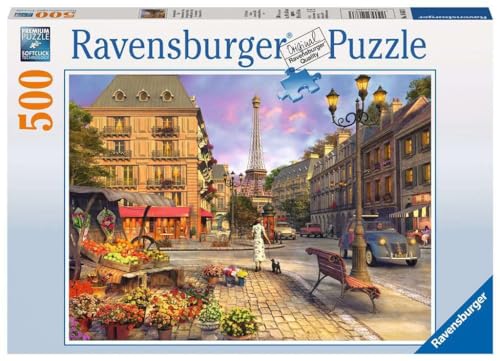 Ravensburger 146833 14683-Spaziergang durch Paris-500 Teile Erwachsene und Kinder ab 10 Jahren, Puzzle mit Stadt-Motiv, Silver, 49,3 x 36,2 x 0,2 cm von Ravensburger