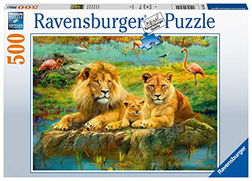 Ravensburger Puzzle 16584 - Löwen in der Savanne - 500 Teile Puzzle für Erwachsene und Kinder ab 10 Jahren, Puzzle mit Löwen-Motiv, Yellow von Ravensburger