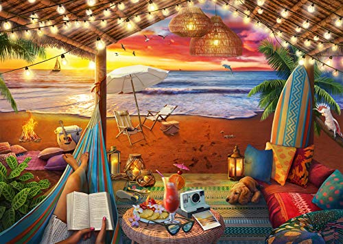 Ravensburger Puzzle 16795 - Sonnenuntergang am Strand - 500 Teile Puzzle für Erwachsene und Kinder ab 10 Jahren, mit größeren Puzzle-Teilen [Exklusiv bei Amazon] von Ravensburger