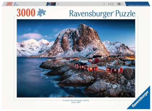 Ravensburger 17081 Lifestyle-Scenic Places 17081-Hamnoy, Lofoten-3000 Teile Erwachsene und Kinder ab 14 Jahren, Puzzle mit Landschafts-Motiv von Norwegen, Hamnoy, Lofoten, 48 x 32 in von Ravensburger