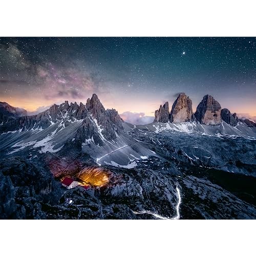 Ravensburger Puzzle 17318 - Drei Zinnen, Dolomiten - 1000 Teile Puzzle, Beautiful Mountains Kollektion, für Erwachsene und Kinder ab 14 Jahren, White von Ravensburger