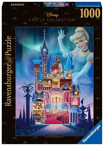 Ravensburger 17331 Disney Castle Collection: Cinderella Aschenputtel 17331-Cinderella-1000 Teile Puzzle für Erwachsene und Kinder ab 14 Jahren, Black, 27 x 20 von Ravensburger