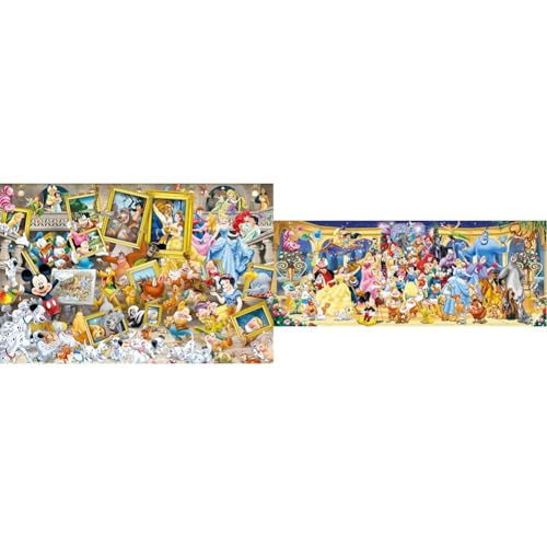 Ravensburger Puzzle 17432 - Mickey als Künstler & Puzzle 15109 - Disney Gruppenfoto - 1000 Teile Disney Puzzle für Erwachsene und Kinder ab 14 Jahren von Ravensburger
