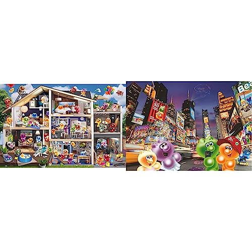 Ravensburger Puzzle 17434 - Gelini Puppenhaus - 5000 Teile Puzzle für Erwachsene und Kinder ab 14 Jahren & Puzzle 17083 - Gelini am Times Square - 1000 Teile Gelini-Puzzle ab 14 Jahren von Ravensburger