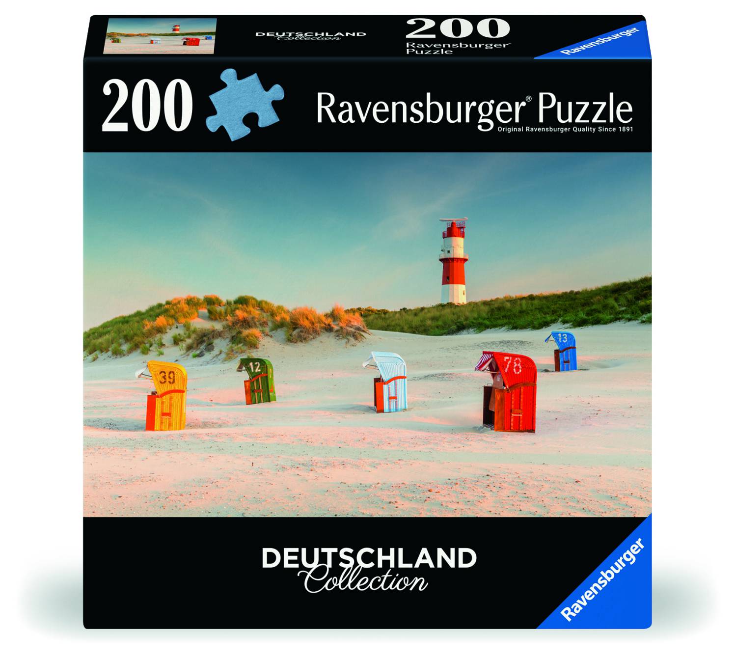 Ravensburger Puzzle 200 Teile - Leuchtturm hinter der Düne auf Borkum - Ravensburger Puzzle 200 Teile - Leuchtturm hinter der Düne auf Borkum - von Ravensburger